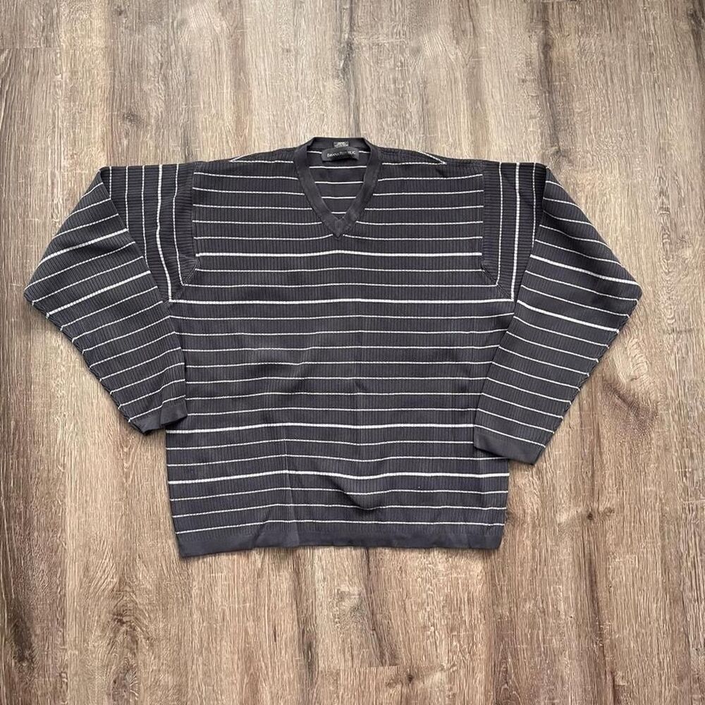 Banana Republic Gray Striped Sweater